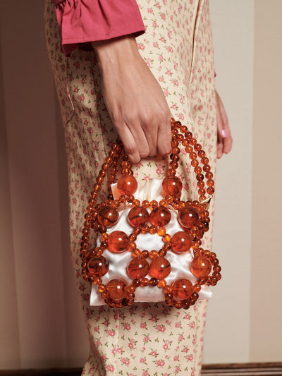 Knick Knack Bead Mini Bag Turtoise Orange / Z