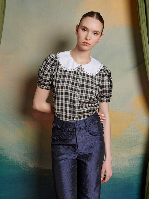 Quill Check Blouse