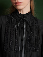 Birch Ruffle Blouse Coal Black / Z