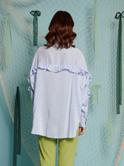 Sail Stripe Blouse Baby Blue / Z