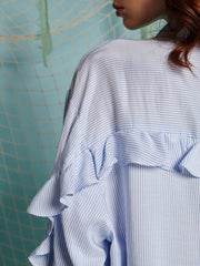 Sail Stripe Blouse Baby Blue / Z