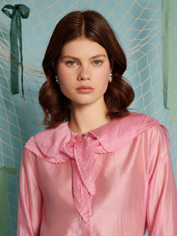 Coracle Embroidered Blouse Raspberry Pink / Z