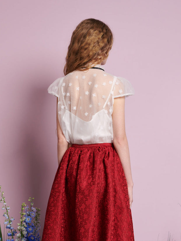 Starflower Blouse Pearled White / Z
