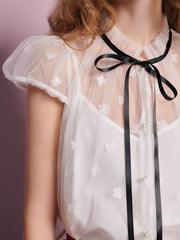 Starflower Blouse Pearled White / Z