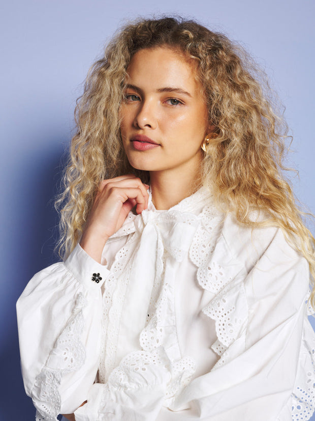 Breeze Bow Blouse Pearl White / Z