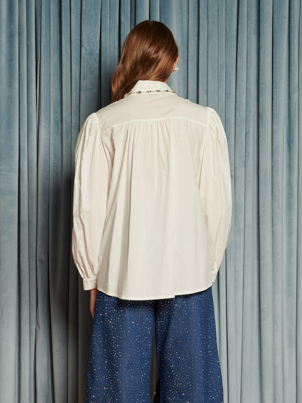 Lantern Gem Blouse Pearl Ivory / Z