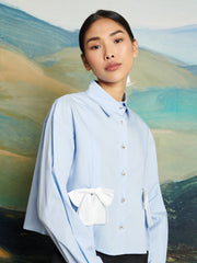 <b>DREAM</b> Blue Eyes Bow Shirt