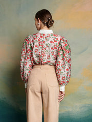 <b>DREAM</b> Charm Floral Jacquard Blouse