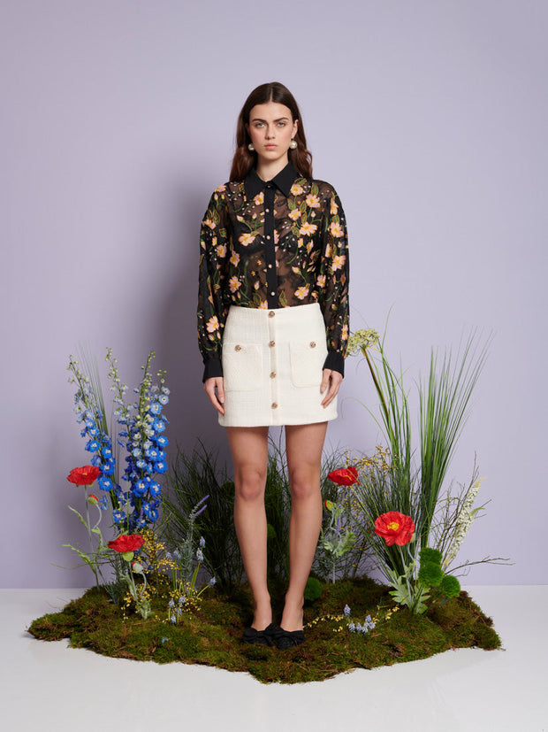 <b>DREAM</b> Wood Lily Embroidered Shirt