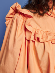 Sunset Ruffle Blouse Pastel Peach / Z