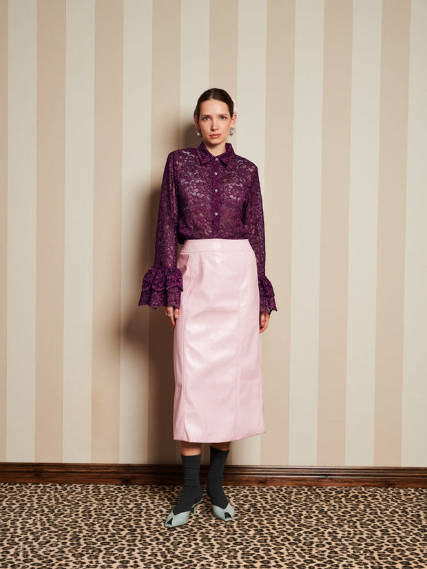 <b>DREAM</b> Quill Lace Ruffle Blouse