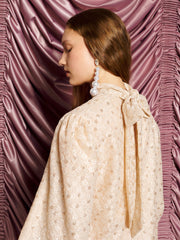<b>DREAM</b> Sally Lace Bow Blouse Champagne Nude / Z