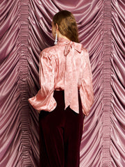 <b>DREAM</b> Satin Hour Bow Blouse Satin Pink / Z