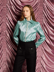 <b>DREAM</b> Starlight Embellished Blouse Celadon Blue / Z