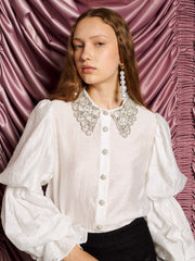 <b>DREAM</b> Rita Embellished Blouse Snow White / Z