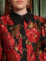 Illusions Jacquard Blouse Ruby Red / Z