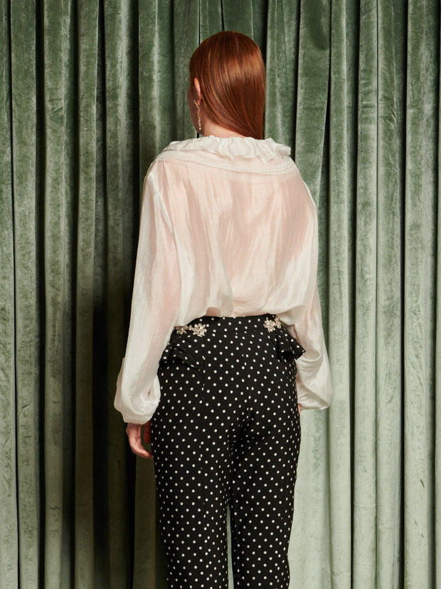 Poetic Ruffle Blouse Pearled White / Z