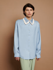 Travis Ruffle Collar Shirt