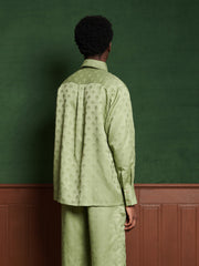 Lucas Jacquard Shirt Olive Green / Z