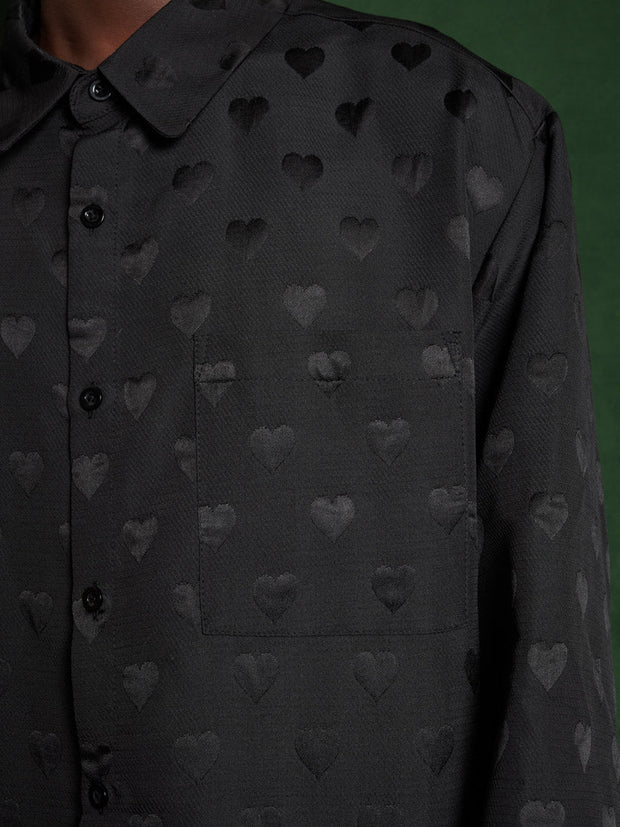 Roy Jacquard Shirt Coal Black / Z