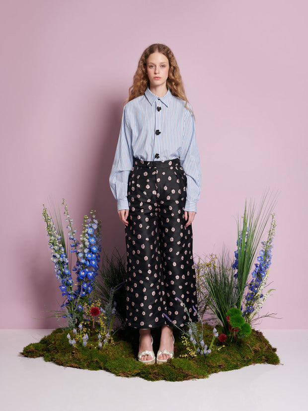 Dew Flower Trim Shirt