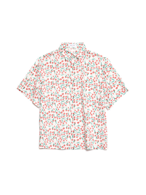 Cerise Mini Print Shirt