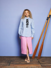Juniper Bow Shirt Cornflower Blue / Z