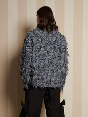 Conrad Frayed Denim Overshirt Dark Blue / Z