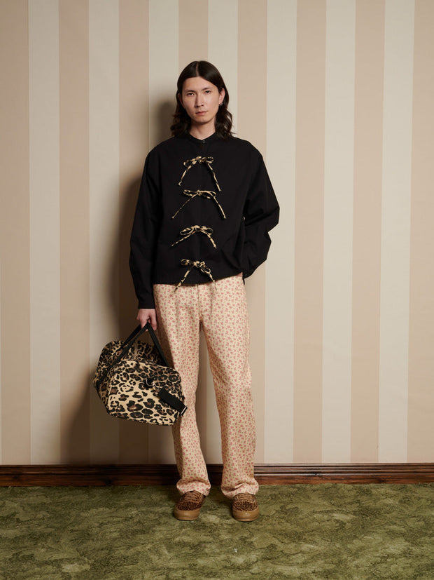 Howard Leopard Tie Shirt Coal Black / Z