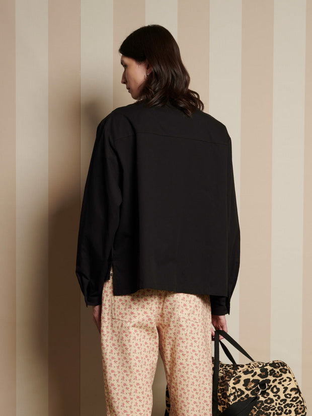 Howard Leopard Tie Shirt Coal Black / Z