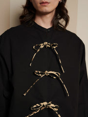 Howard Leopard Tie Shirt Coal Black / Z