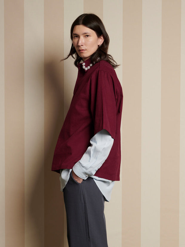 Joseph Gem Boxy Shirt Burgundy Red / Z