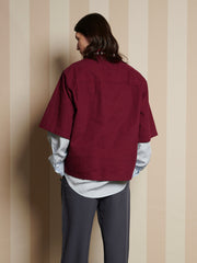 Joseph Gem Boxy Shirt Burgundy Red / Z