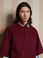 Joseph Gem Boxy Shirt Burgundy Red / Z