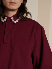 Joseph Gem Boxy Shirt Burgundy Red / Z