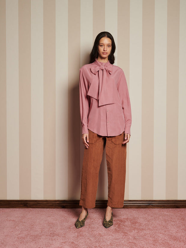 Casey Bow Shirt Raspberry Pink / Z