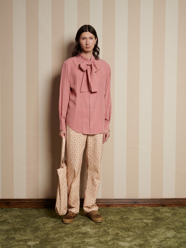 Casey Bow Shirt Raspberry Pink / Z