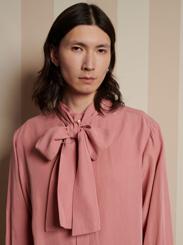 Casey Bow Shirt Raspberry Pink / Z