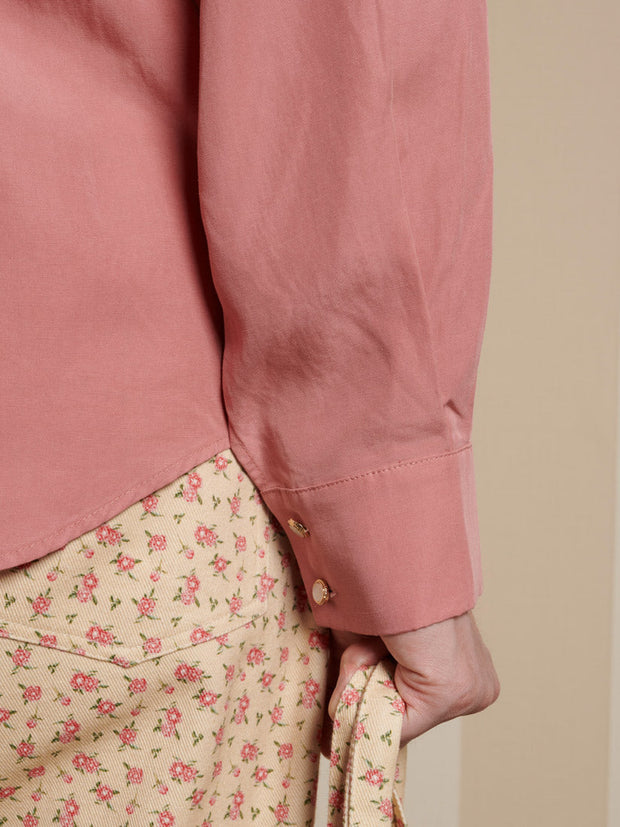 Casey Bow Shirt Raspberry Pink / Z
