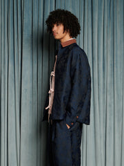 Dinah Jacquard Overshirt Dark Blue / Z