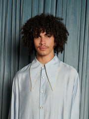 Augie Retro Collar Shirt Baby Blue / Z