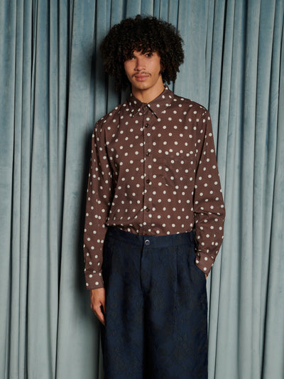 Pascaline Spot Shirt Chocolate Brown / Z