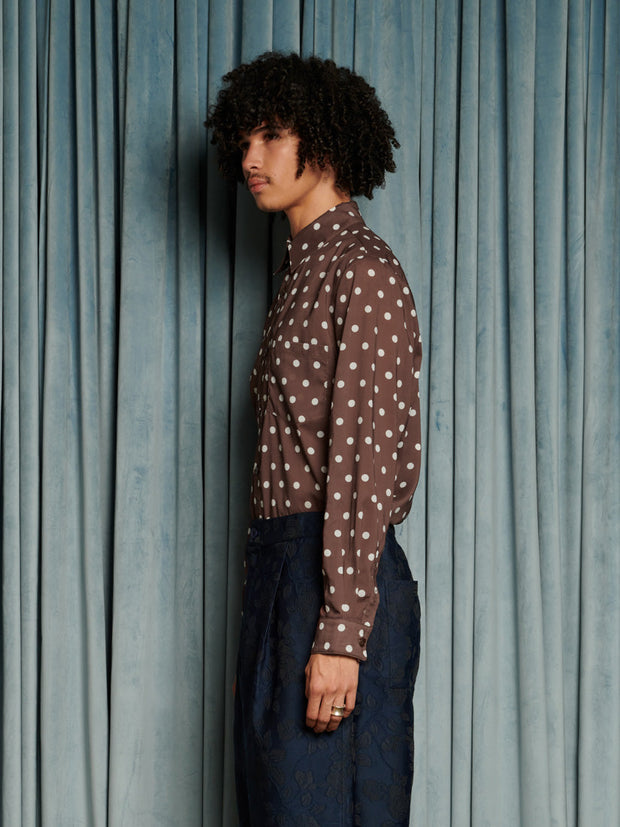 Pascaline Spot Shirt Chocolate Brown / Z
