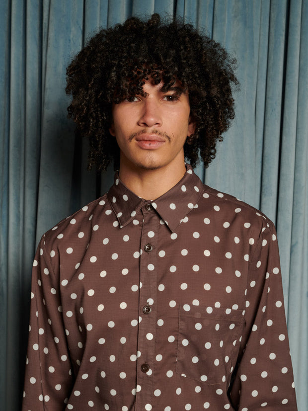 Pascaline Spot Shirt Chocolate Brown / Z