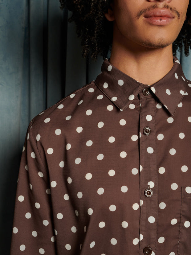 Pascaline Spot Shirt Chocolate Brown / Z