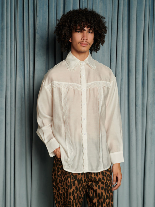Eli Lace Shirt Pearl Ivory / Z