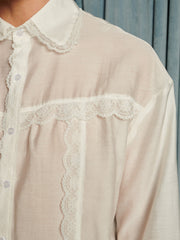 Eli Lace Shirt Pearl Ivory / Z