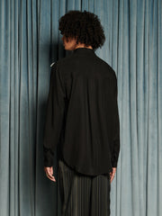 Gibson Lace Bow Shirt Coal Black / Z