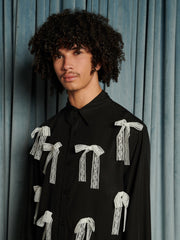 Gibson Lace Bow Shirt Coal Black / Z