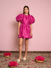 Hibiscus Jacquard Mini Dress